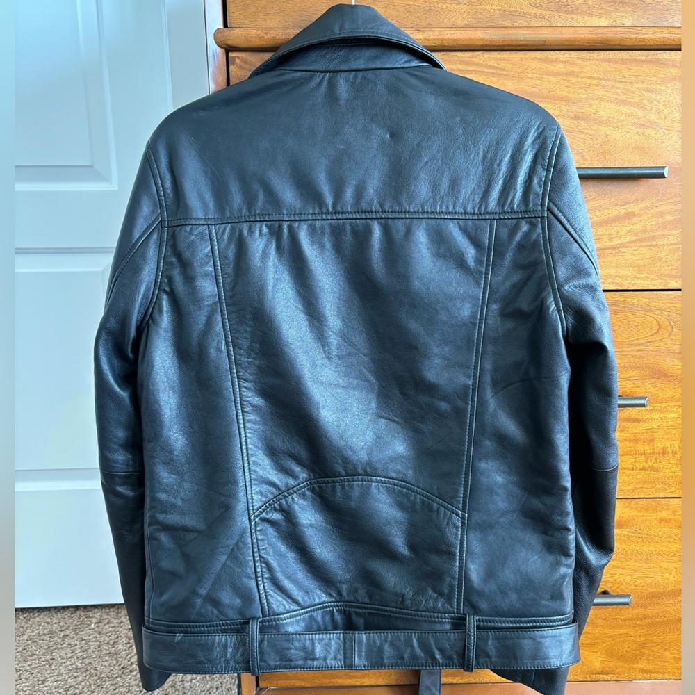 Oversized Boyfriend Leather Jacket - Picture 3 of 6